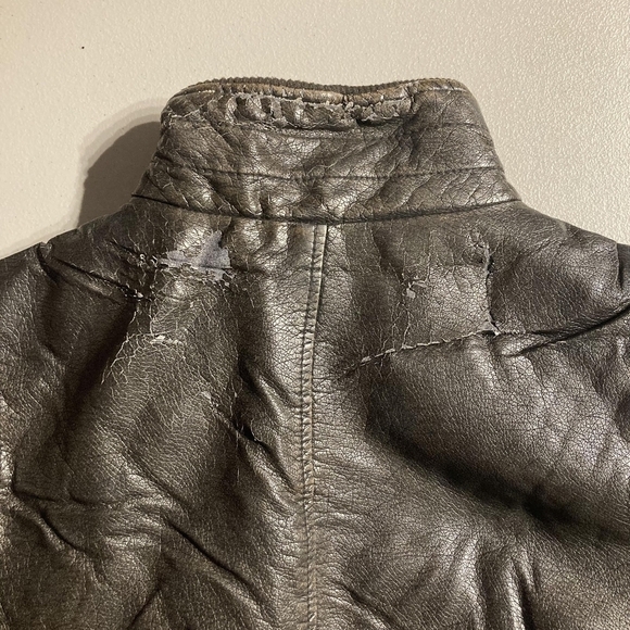 Vintage Levi's Strauss Brown Polyurethane Unreal Leather Jacket Men's Large L - Picture 3 of 7
